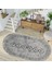 Dijital Baskı Yıkanabilir Kaymaz Taban Oval Salon Halısı RVG7258-HT962 1