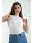 Beyaz Halter Yaka Çıtçıtlı Body 1