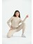 Bej Yumoş Kumaş Örme Pijama Takımı 5