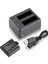 Eken H9R 2 Parça USB Çift Batarya Şarj Istasyonu ve Yedek Pil Seti Gplus PG1050-USB02 1