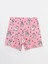 Bisiklet Yaka Bambi Baskılı Kısa Kollu Kız Çocuk Şortlu Pijama Takımı 3