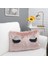 Peluş Kirpik Kırlent Kılıfı Pembe 35 x 55 Cm 1