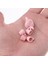 5pcs 1/12 Dollhouse Minyatürleri Yemek Porsu Porselen Kiti Pembe 5
