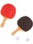 1/12 Minyatür Masa Tenis Top Raket Seti Bebek Binası Spor Aksesuarları Hayat 1