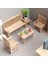 4x Minyatür Bahçe Tezgahı Seti Mobilya Modeli Dıy Mini 1:12 Dollhouse Natural2 3
