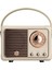 Taşınabilir Mini Retro Hoparlör Radyo - Beyaz (Yurt Dışından) 1