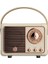 Taşınabilir Mini Retro Hoparlör Radyo - Beyaz (Yurt Dışından) 2