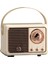 Taşınabilir Mini Retro Hoparlör Radyo - Beyaz (Yurt Dışından) 3