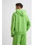 Organik Kapüşonlu Uzun Kollu Erkek Sweatshirt Yeşil Yeşil Xxl 5