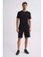 Organik Cepli Regular Fit Erkek Bermuda Şort Siyah Siyah Xl 1