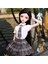 Güzel Bebek Kıyafetleri Tişört Kontrollü Elbise Çorapları 1/3 Bjd Kız Bebek(Yurt Dışından) 2