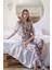 Kadın Mavi Çiçekli Pijama Takımı 10034 1