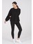 Giyim Basic Oversize Termal Sweatshirt Siyah 3