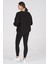 Giyim Basic Oversize Termal Sweatshirt Siyah 5