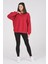 Giyim Basic Oversize Termal Sweatshirt Kırmızı 1