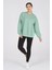 Giyim Basic Oversize Termal Sweatshirt Mintyeşili 1
