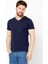 mmetalic Metalıc  Erkek Çok Renkli T- Shirt Regular Fit Rahat Kesim V Yaka 5'li Basic Tişört Paketi 3