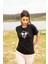 Siyah Varak Baskılı T-Shirt 3