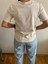 Bej Kadın Baskılı T-Shirt 5