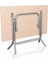 Katlanır Metal Yüksek Ayaklı Suntalam Ahşap Masa 70 x 90 cm 2