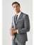 ALTINYILDIZ CLASSICS Erkek Gri Ekstra Slim Fit Dar Kesim Mono Yaka Kareli Takım Elbise 1