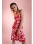 Askılı Floral Desenli Midi Elbise Y9679AZ22HS 3