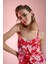 Askılı Floral Desenli Midi Elbise Y9679AZ22HS 4