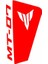 YAMAHA Yamaha Mt07 2014 - 2017 Uyumlu Kırmızı Siperlik Sticker Set 1