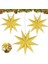 (Sarı) Noel Asılı Yıldız Dekorasyon, Noel Partisi Dıy, Turuncu 2