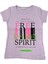 Kız Çocuk Free Spirit Yazı Desenli Tişört 1