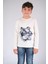 Uzun Kol Pamuk Tişört Beyaz Punky Animals 2022-B-0004 3