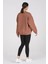 Giyim Basic Oversize Termal Sweatshirt Kahverengi 4