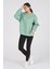 Giyim Basic Oversize Termal Sweatshirt Mintyeşili 2