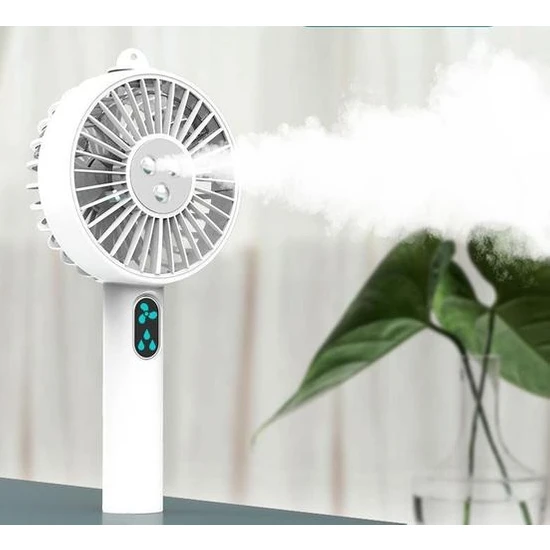 Xinh Taşınabilir Fan Su Mist Maker Mini Soğutucu USB Küçük Fan Soğutma Yüz Fan Püskürtücü Vapur Su Soğutucu USB Fan Soğutucu Mini Fan Fanlar (Beyaz) (Yurt Dışından)