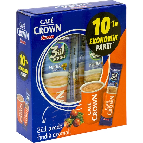 Cafe Crown 3’ü 1 Arada Fındıklı 18 gr x 10 x 12 Adet