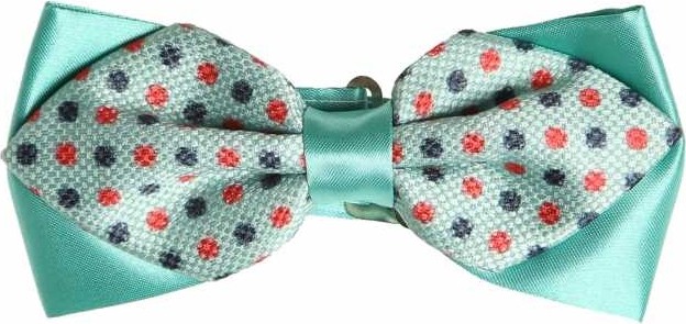 Gaffy Su Yeşili Saten Garnitürlü Desenli Papyon - GP-603