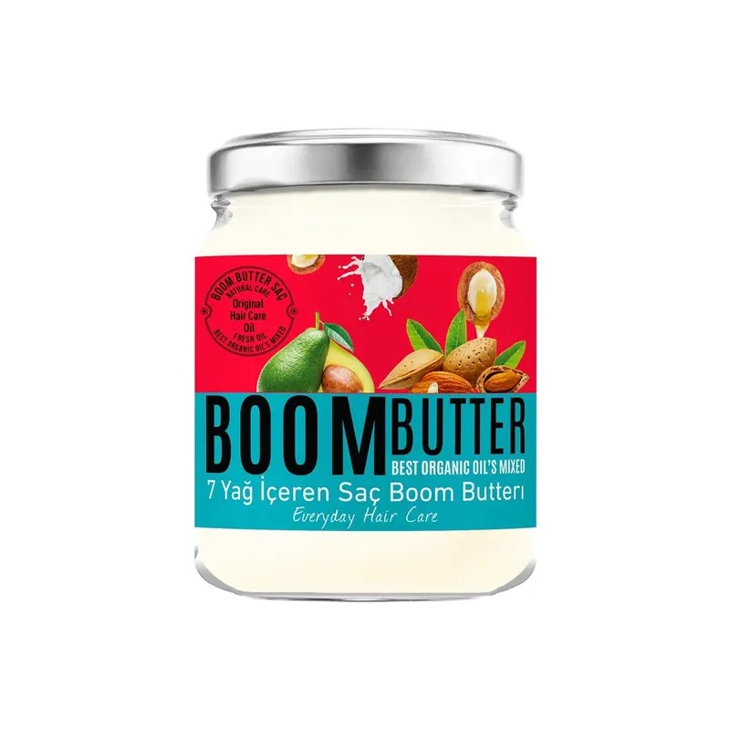 Boom Butter Herbal Science 190 ml Saç Bakım Yağı Tüm Saçlar İçin Nemlendirici Formül