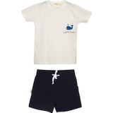 Baby Joko Pamuk Balina Nakışlı Çocuk T-Shirt şort Alt-Üst Takım