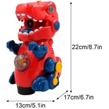 Xinh Sabun Balonları Makinesi Elektrikli Dinozor Yürüyüş Otomatik Kabarcık Parti Düğün Aksesuarları Müzik Aydınlatma Oyuncak (50 Mi) | Kabarcıklar (Yurt Dışından)