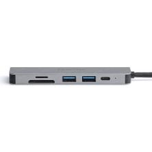 Dark USB 3.1 Type-C 6 In 1 HDMI / Tf Sd Kart Okuyucu / USB 3.0 & USB 2.0 / Usb-C Pd Dönüştürücü Çevirici Hub (DK-AC-U31X38)