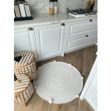 Halımax Milda Jüt Hasırlı El Örgüsü Kilim Yuvarlak 05