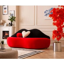 Eymense Lips Kırmızı Siyah Kanepe