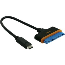 Wozlo USB 3.1 Type-C To Sata HDD Harddisk Çevirici Kablo - 2.5 Inç Disklerle Uyumludur