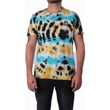 Fly Tshirt Diomand Batik Boyama Kısa Kollu T-Shirt - Renkli