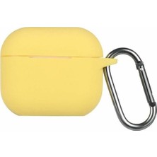 Gritty Airpods 3. Nesil Uyumlu Taşıma Demirli Silikon Kulaklık Kılıfı