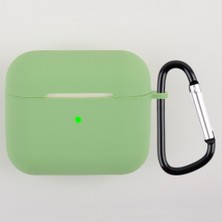 Gritty Airpods 3. Nesil Uyumlu Taşıma Demirli Silikon Kulaklık Kılıfı