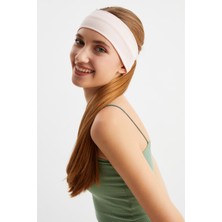Butikgiz Pudra Kadın Pamuklu Penye, Kaymaz, Terletmez, Ultra Hafif, Spor Saç Bandı Bandana