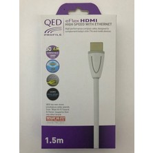 QED QE-5014 Profıle Eflex HDMI Wht 1.5 Metre