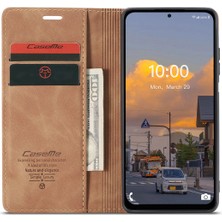 Lnobern Samsung Galaxy M33 ile Uyumlu Buzlu Retro Buzlu Cüzdan Cep Telefonu Kickstand Kılıfı (Yurt Dışından)