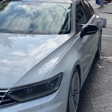 STS Oto Aksesuar Vw Passat B8 Batman Yarasa Ayna Kapağı Piano Black Abs Plastik